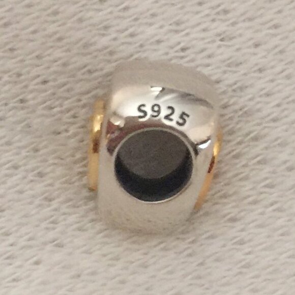 LAST ONE! Pandora Joined Together Charm Hearts Two Tone - Picture 2 of 3